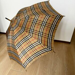 Burberry's バーバリーズ ノバチェック 雨具 ベージュ 傘 ロング 傘 長傘 バーバリー 男女兼用 レイン アンブレラ チェック柄