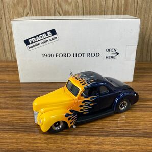 ◇美品◇ Danbury Mint 1940 Ford Hot Rod Orange And Blue 1/24 ダンバリーミント '40 フォード ミニカー コレクション当時物 箱付の画像1