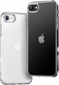 【 フラットエッジ エアバッグ 薄型 】 ONES 指紋防止 艶消し 透明 iPhone Se3 Se2 Se 8 7 ハードケース 米軍MIL規格 超耐衝撃 