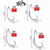【新品・送料無料】オフセットフック　4/0　ウェイト2.5g　10本セット　ルアー　バス釣り　ウェイテッドフック　ワーム_画像3