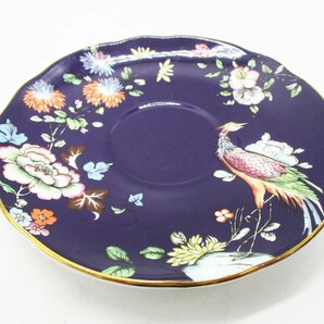 ★WEDGWOOD ウェッジウッド MIDNIGHT CRANE カップ&ソーサー 陶器 金彩★/Hの画像3