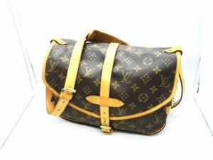 □【LOUIS VUITTON】ルイヴィトン モノグラム ソミュール30 ショルダーバッグ 斜め掛け□/F