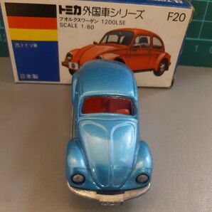 ☆ 新品未使用 ☆ 絶版トミカ外国車シリーズ ☆ F20 ☆ フォルクス ワーゲン 1200LSE ☆ メタリックライトブルー/beetle ☆1/60 (青箱) ☆の画像5