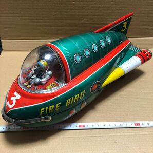 古い 増田屋 マスダヤ ブリキ SPACE PATROL FIREBIRD スペースパトロールファイヤーバード 電動 昭和レトロ 宇宙船 サンダーバードの画像1