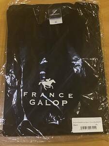 【DDD】競馬　フランス　ギャロ　オリジナルTシャツ　半袖　黒　XL FRANCE GALLOP 凱旋門賞