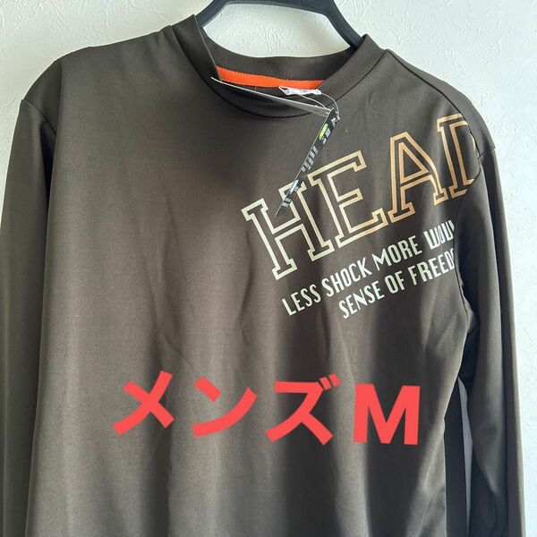 【吸水、速乾素材】新品メンズM【HEAD】長袖Tシャツ