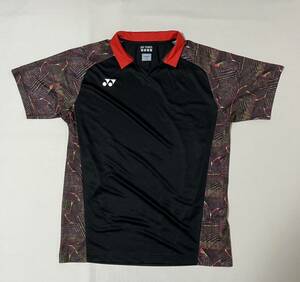  Yonex short sleeves game shirt collar attaching be leak -ru men's XO size black / red 