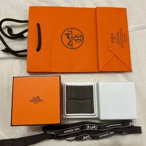 エルメス HERMES リング　空箱　ケース　BOX 指輪　リングケース　指輪ケース　箱　アクセサリー　ジュエリーケース　リボン　紙袋