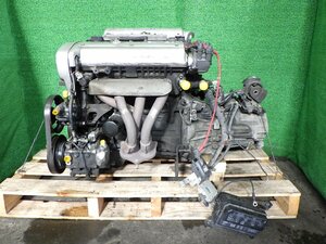 トヨタ カローラレビン AE101 エンジンAssy GT-APEX 19000-1A120 M/Tセット ツインカム ハーネス要交換 ジャンク 走行済み 診断機済み