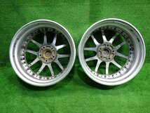 中古 17インチ 17×8J 5穴 ワーク VS-SS 社外 アルミホイール 2本セット ジャンク品 リバレル用 深リム オフセット+35_画像2