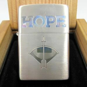 ◇ ZIPPO ジッポー HOPE ホープ アロー オイルライター シルバーカラー 2011年製 JT NIPPON 木箱入り 未使用品の画像1