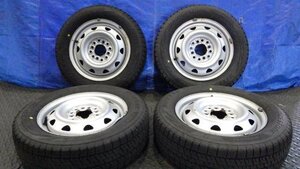 【宮城 塩釜発】中古 冬タイヤ・社外ホイールセット 4本 155/65R13 ブリヂストン BLIZZAK VRX2 2022年製 9分山 ※個人宛発送不可