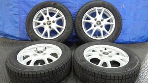 【宮城 塩釜発】中古 スタッドレスタイヤ・社外ホイールセット 4本 155/65R13 KUMHO ウィンタークラフト ice w61 2023年製※個人宛発送不可