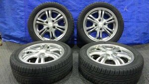 【宮城 塩釜発】中古 サマータイヤ・社外ホイールセット 4本 ヨコハマ PRACTIVA 165/55R14 2023年製 8～9分山 ※個人宛発送不可