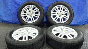 【宮城 塩釜発】中古 スタッドレスタイヤ・社外ホイールセット 4本 155/65R13 BLIZZAK VRX2 2022年36週 LEBEN ※個人宛発送不可