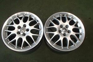 【青森発】中古 アルミ ホイール 社外 BBS 16x6.5J 5H PCD 99 +42 2本 ＜個人宛発送不可商品＞