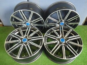 【青森発】中古 アルミ ホイール 社外 BLEST EUROSPORT Regulus A1 17x6.5J 5H PCD 114.3 +52 4本 キャップ欠品＜個人宛発送不可商品＞