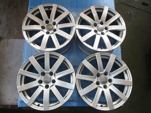 【青森発】中古 アルミ ホイール アウディ純正 17x8J 5H PCD 112 オフセット不明 4本 バルブキャップ欠品＜個人宛発送不可商品＞