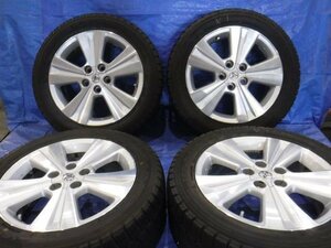 【宮城 塩釜発】中古 タイヤ・アルミホイールセット 4本 純正品 215/55R17 7分山 6.5J PCD114.3 ●他車種用● ※個人宅あて発送不可