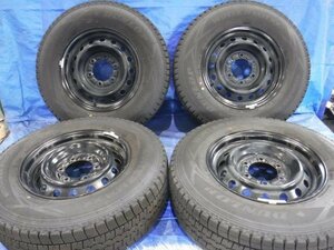 【宮城 塩釜発】中古 タイヤ・スチールホイールセット 4本 純正品 195/80R15 107/105L LT 2022年製 6J 6穴 PCD139.7 ※個人宛発送不可