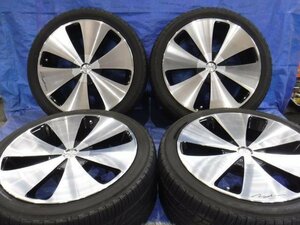 【宮城 塩釜発】中古 タイヤ・アルミホイールセット 4本 社外品 245/40R19 DAD ツェンレイン ギャルソン マルチタイプ ※個人宛発送不可