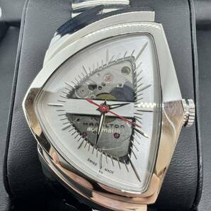 HAMILTON VENTURA AUTOMATIC ハミルトン ベンチュラ オートマチック H245150 クリア スケルトン 純正バンド 箱付の画像3