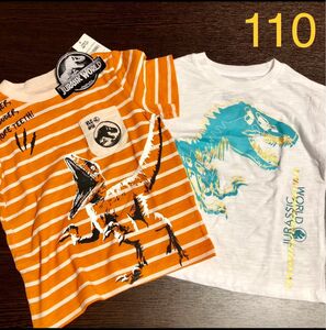 ◆新品◆ジュラシックワールド 半袖Tシャツ 2枚 恐竜コストコ 110 4T