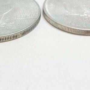 アメリカ 1ドル銀貨 おまとめ2枚 1922年 イーグルコイン 1876年 貿易銀 サイズ・量目は本文 現状品の画像3