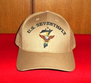 未使用☆U.S.NAVY Seventh Fleet アメリカ海軍第7艦隊司令部の識別帽 (ボールキャップ) 