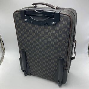 1円 LOEWE キャリーケース リピートアナグラム ビジネスバッグ 旅行カバン 大容量 PVCレザー ロエベ ネイビー の画像2