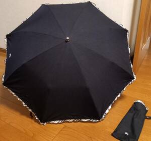 BURBERRY バーバリー 日傘 晴雨兼用 折りたたみ傘 USED ブラック