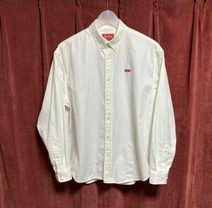 supreme Small Box Shirt 21AW Ｓサイズ　white 長袖シャツ　ホワイト　ボタンダウン　スモールボックスボックスロゴ　キムタク　