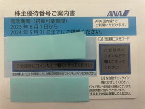 【番号通知可】ANA 全日空 株主優待券　1枚【有効期限：2024年5月31日搭乗まで】