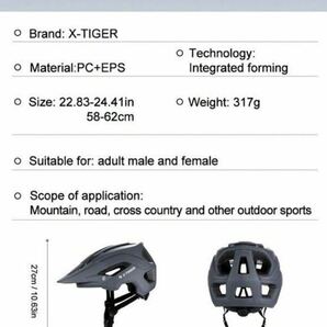 X-TIGER サイクリングヘルメット ブラックの画像10