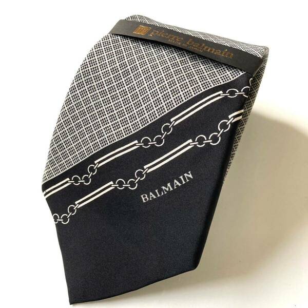 ネクタイ BALMAIN 日本製　シルク　未使用　紳士的　ヴィンテージ　紳士服　シック　即決