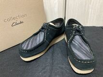 新品Clarks(クラークス) パドモラ オックスフォードカジュアルシューズブラックコンビ22cmレディース本革本皮ワラビーモカシン_画像1