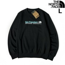 1円～!売切!【正規新品】THE NORTH FACE◆CITY CREW トレーナー スウェット US限定 サンフランシスコ 裏起毛 アウトドア(L)黒 181130-30_画像2