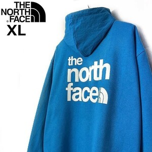 1円～!売切!【正規新品】THE NORTH FACE◆W COORDINATES HOODIE パーカー US限定 フードナイロン切替 ハーフドームロゴ(XL)青 181130-15