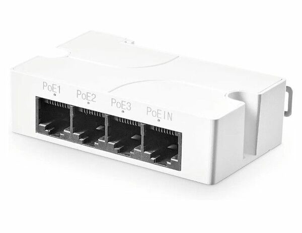 PoEパススルースイッチ、1つのPoE入力3つのPoE出力エクスパンダ、IEEE 802.3 af/at PoE給電