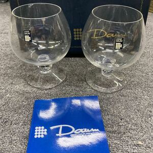 04176 未使用Daum France ドーム フランス ブランデーグラス ワイングラス　2客セット クリア ガラス食器