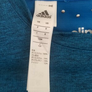 adidas 半袖 Tシャツ アディダス 130サイズ サッカー フットサル キッズ スポーツウェア 青 ブルーの画像5