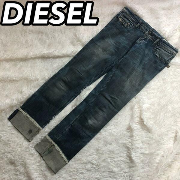 DIESEL ディーゼル LOWKY ロールアップ デニムパンツ ジーンズ パン ズボン ストレッチ W27 ユニセックス ジョグ jogg レディース メンズ