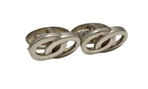  Tiffany cuff links Dub Leroux p double Circle SV925 sterling silver silver made TIFFANY [ used ]