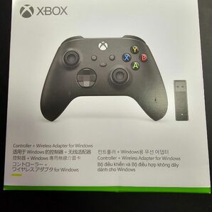 【純正】Xbox ワイヤレスコントローラー+ワイヤレスアダプタ Windows用　純正バッテリー付