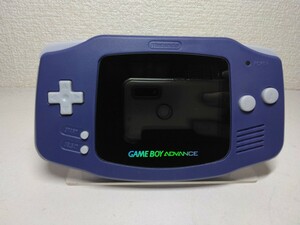 【訳あり】Nintendo　ゲームボーイアドバンス　ips液晶化　バイオレット　hispeedido　V2　画面割れあり