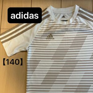 【adidas】アディダス　140 子供用　半袖　Tシャツ　速乾　ドライ　サッカー 半袖Tシャツ　トレーニングウェア