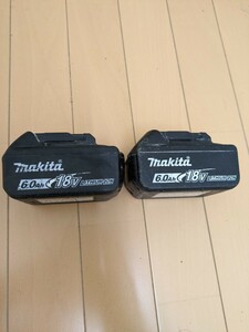 makita マキタ 純正 Li-ion バッテリー BL1860B 6.0Ah 18V 雪マーク 2個