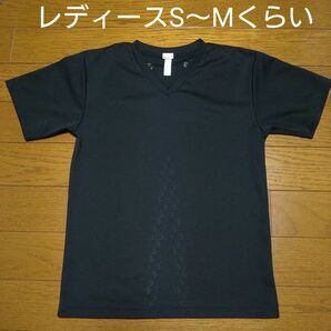 リライブ 半袖Tシャツ SS ブラック 黒色 Ｖネック レディースS〜M 150 160cm リライブシャツ りらいぶRELIVE