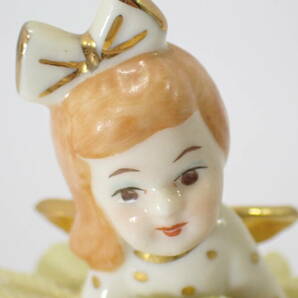 83614 Irish Dresden Angel Doll アイリッシュ ドレスデン エンジェルドール 陶器 レース 人形 置物 ビンテージの画像8