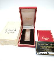 ■【着火OK】Cartier カルティエ オーバル ガスライター シルバーカラー 喫煙グッズ 喫煙具_画像1